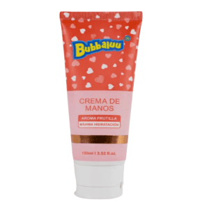 Crema de manos Bubbaluu frutilla 100ml Crema hidratante Bubbaluu aroma frutilla Crema de manos Bubbaluu cuidado diario