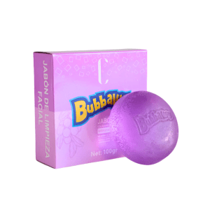 Jabón facial Bubbaluu aroma uva Limpiador facial Bubbaluu piel limpia Producto Bubbaluu limpieza rostro