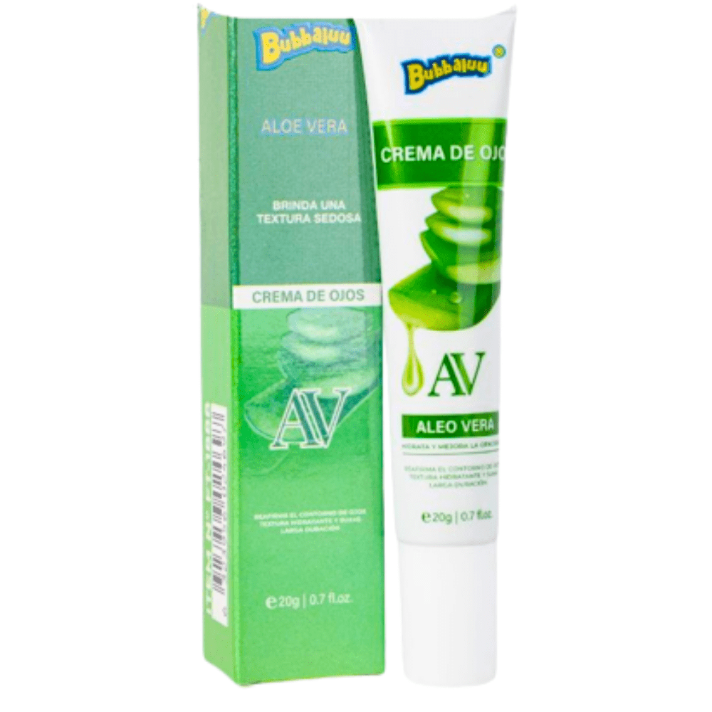 Crema de ojos Bubbaluu con aloe vera hidratante Contorno de ojos Bubbaluu efecto refrescante Crema para ojeras Bubbaluu aroma aloe vera