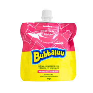 crema manos Bubbaluu tutti frutti portátil crema hidratante manos aroma frutal Bubbaluu crema manos uso diario