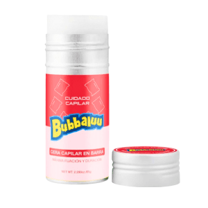 cera capilar Bubbaluu frutilla formato barra producto fijador cabello Bubbaluu cera para peinar Bubbaluu portátil