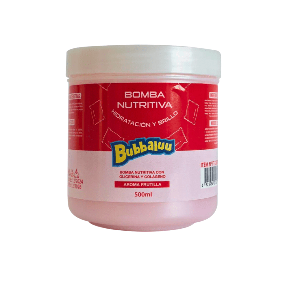 tratamiento capilar Bubbaluu frutilla mascarilla cabello hidratante Bubbaluu producto capilar Bubbaluu uso frecuente