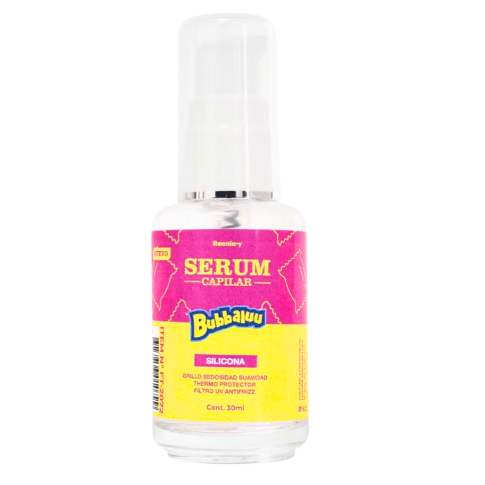 serum cabello Bubbaluu brillo tratamiento capilar tutti frutti producto capilar Bubbaluu portátil