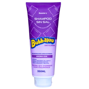 shampoo Bubbaluu uva hidratante cuidado capilar sin sal shampoo cabello tratado