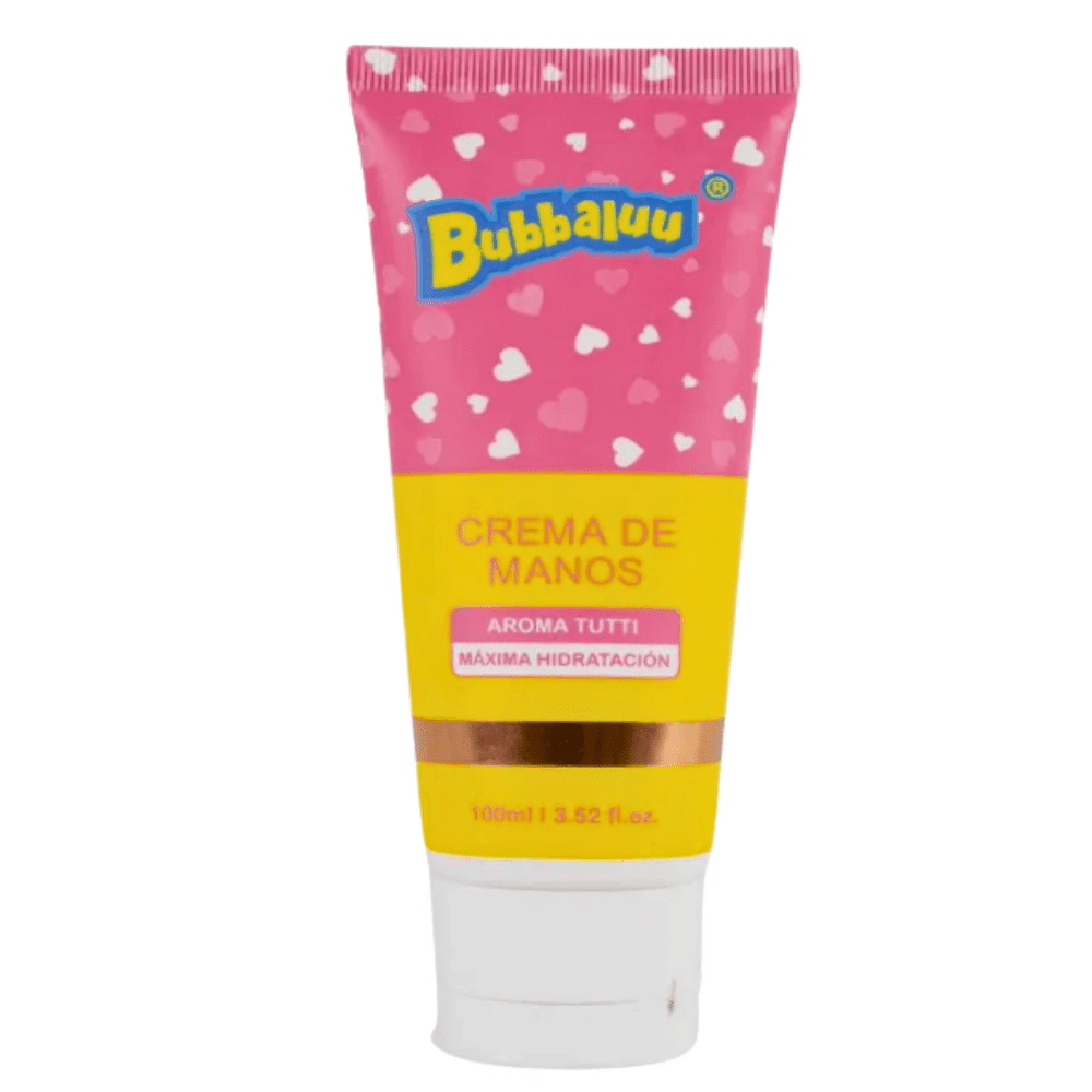 Crema de manos Bubbaluu tutti frutti 100ml Crema hidratante de manos Bubbaluu aroma frutal Crema de manos Bubbaluu hidratación diaria