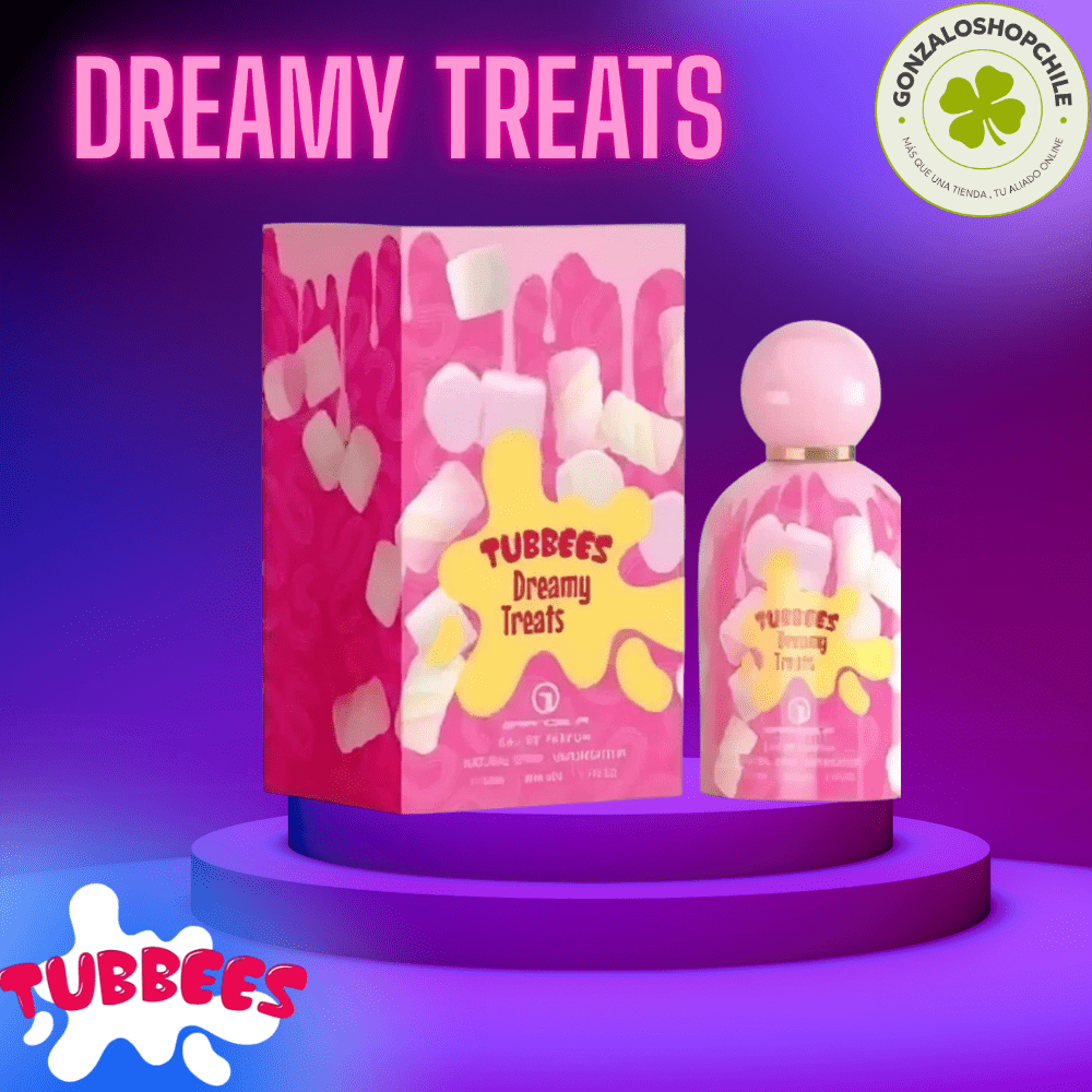 Perfume Tubbees Dreamy Treat con fragancia dulce y cremosa en envase moderno y elegante