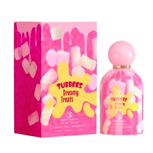 Perfume Tubbees Dreamy Treat con fragancia dulce y cremosa en envase moderno y elegante