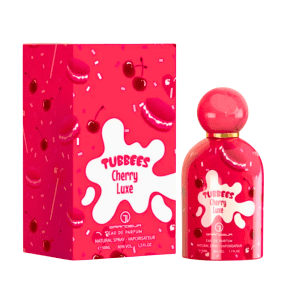 Perfume Tubbees Aroma Cherry Luxe con fragancia dulce de cereza en envase elegante
