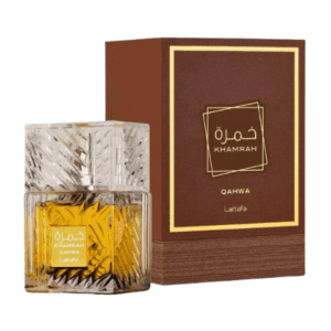 Perfume Khamrah Qahwa Lattafa Eau de Parfum gourmand oriental aroma café presentación original